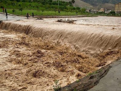 قطع راه روستایی در ۷ روستای بندپی شرقی به دلیل طغیان رودخانه