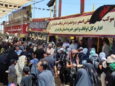 فیلم| پخت و توزیع برنج طارم در موکب اوقاف مازندران در سامرا