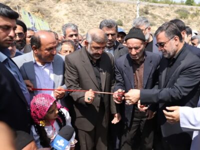 افتتاح پل روستای اروست بخش چهاردانگه ساری با حضور استاندار مازندران