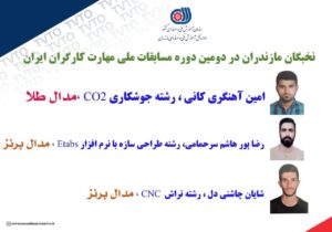 کسب عناوین برتر مسابقات ملی مهارت کارگران ایران توسط مهارت آموختگان مازندرانی