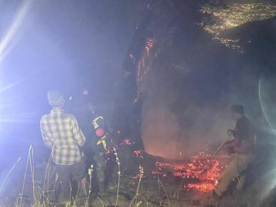 مصدوم شدن یک نیروی همیار طبیعت در آتش سوزی جنگل‌ گورت کلاردشت