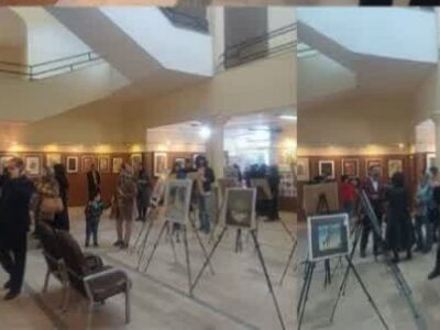 نمایشگاه گروهی هنرجویان هفت افرنگ در حال برگزاری است