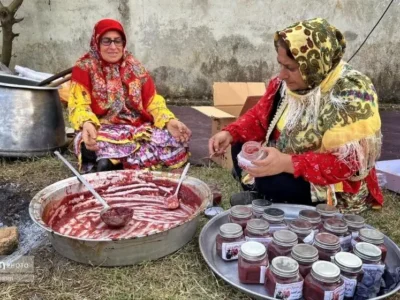 برگزاری جشنواره انار ترشی در روستای دازمیرکنده شهرستان ساری